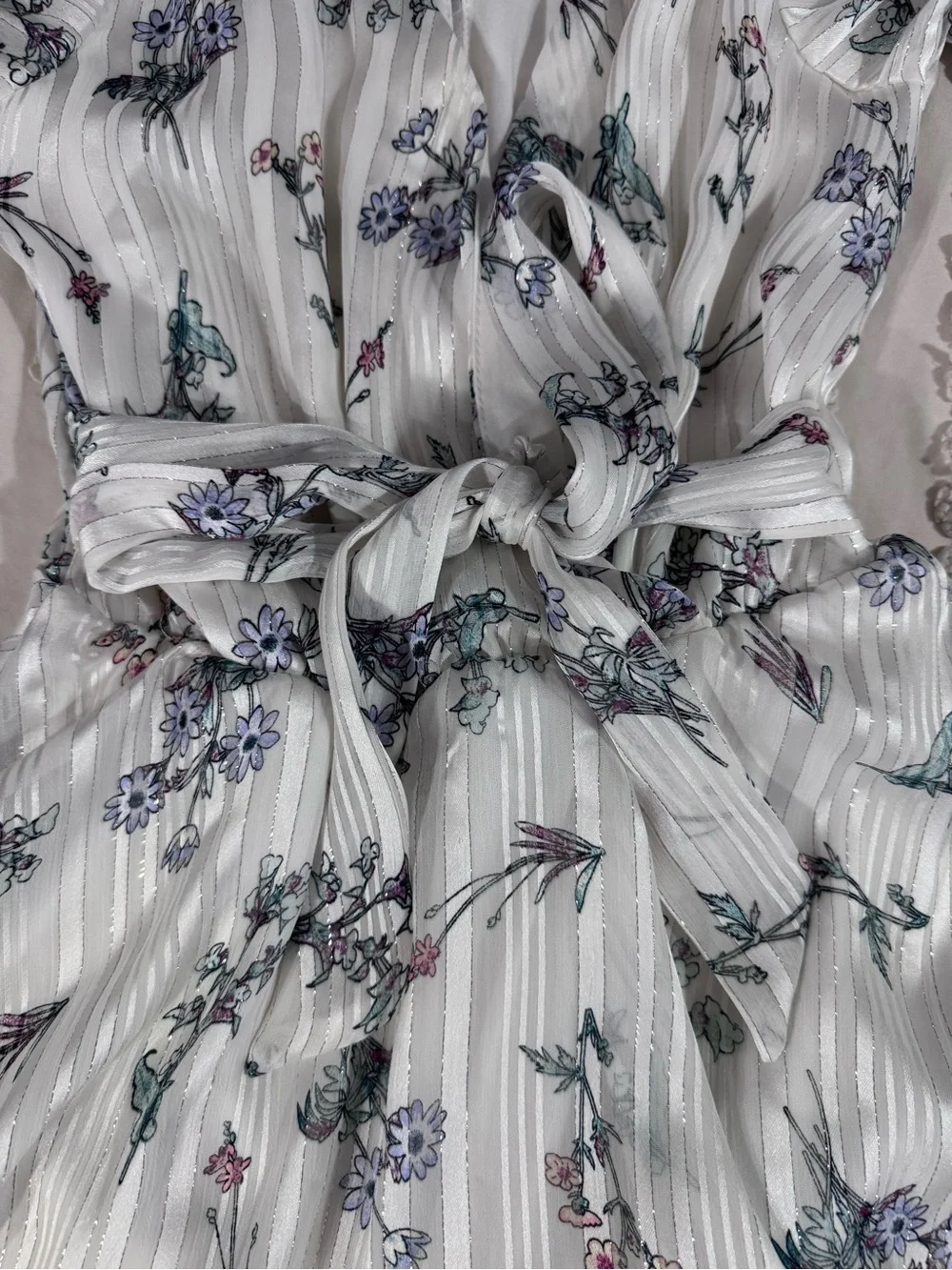 Allison + Audrey White Floral Girls' Casual Wrap Dress